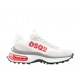Sneakers DSQUARED2, Bubble Design, Red Details, White - SNM043823807426M1747