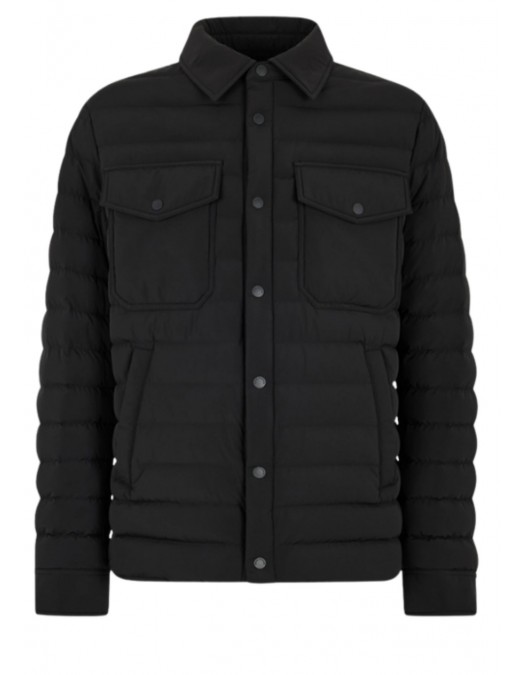Geaca Moose Knuckles, Men Lennox Shirt,Black - M35MJ183292