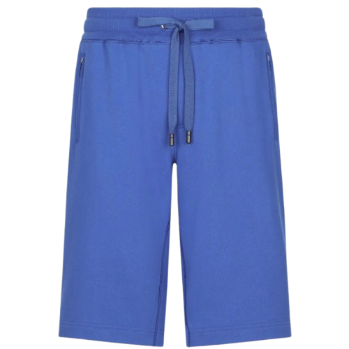 Pantaloni scurti DOLCE AND GABBANA, Logo Metalic, Blue Pantaloni scurti DOLCE AND GABBANA, Logo Metalic, Blue