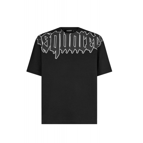 Tricou DSQUARED2, Logo Brand Print, Black S74GD1264S23009900 Tricou DSQUARED2, Logo Brand Print, Black S74GD1264S23009900