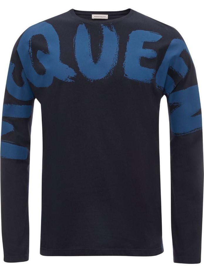 Bluza Alexander Mcqueen, Blue Print, Black - 664426QUZ890913