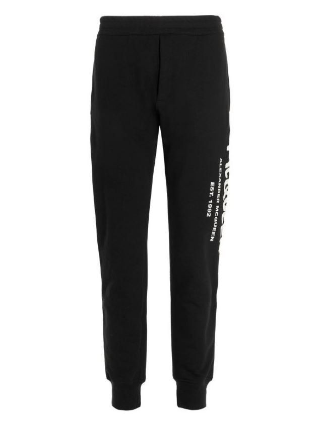Pantaloni ALEXANDER MCQUEEN, Graffiti Joggers, Black