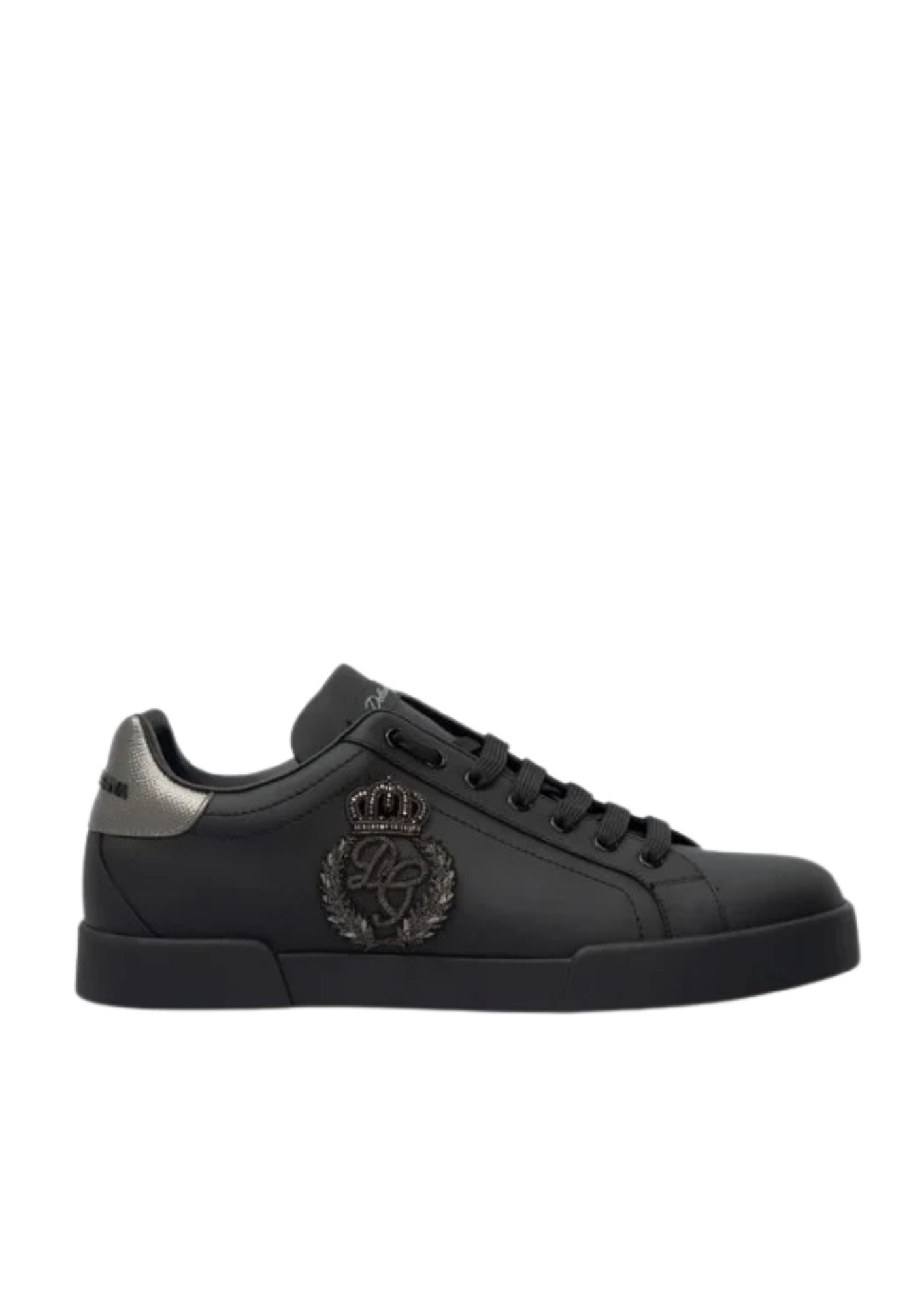 DOLCE & GABBANA スパンコール スニーカー 8ハーフ 黒 CS1761AH1648B979ferre.jpg