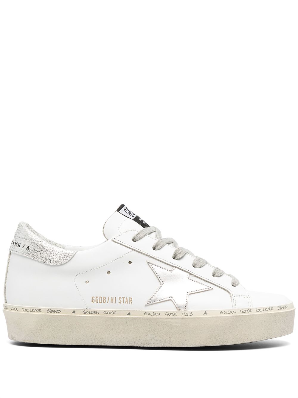 GOLDEN  HI STAR ハイスター ホワイト 37 Sneakers Golden Goose, Hi Star, Silver Details, White