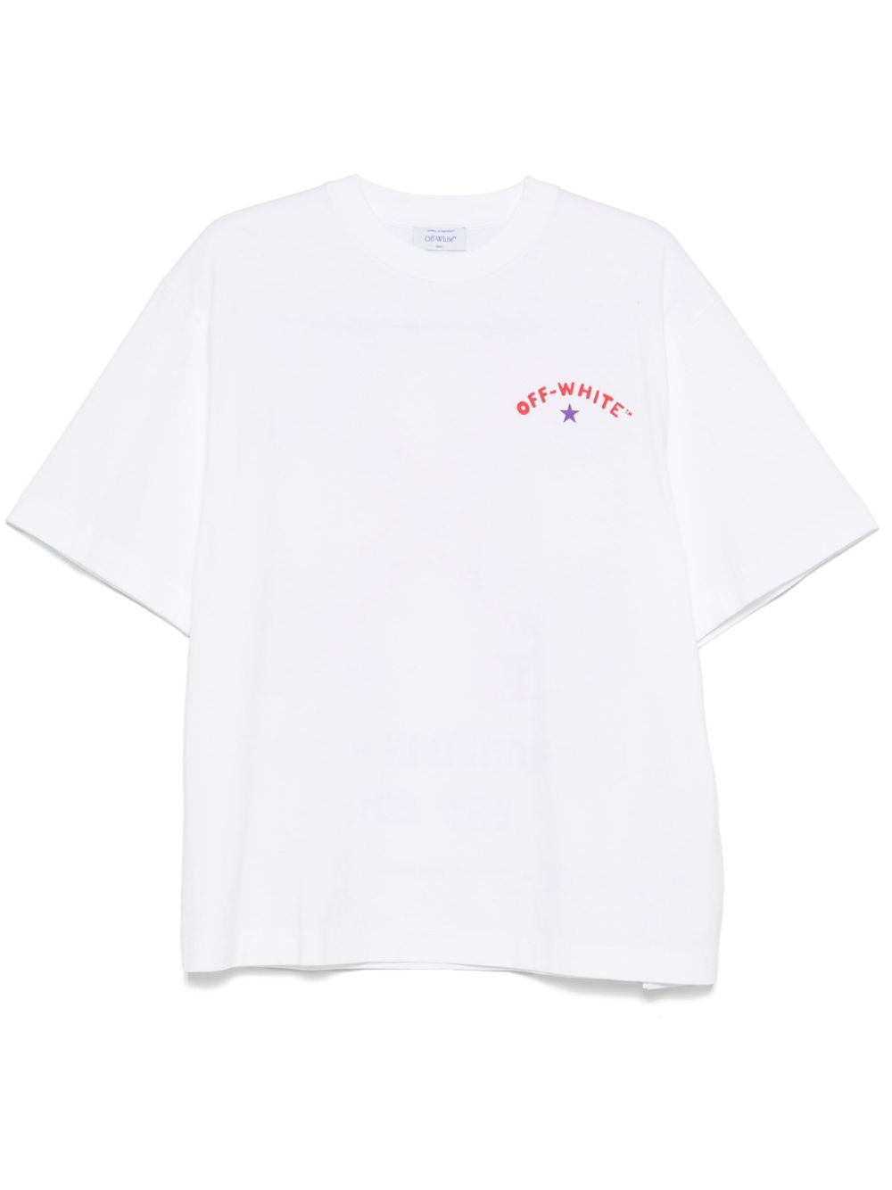 Tricou OFF WHITE, Star Arrow, Red Purple Details, White