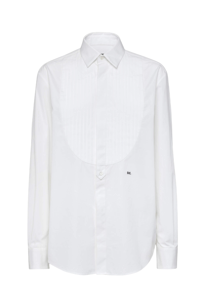 CAMASA DSQUARED2, Tuxedo, Front Plastron Detail, White