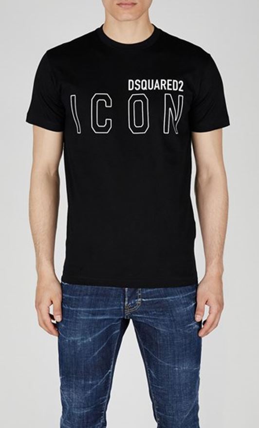 Tricou DSQUARED2, Icon White Black S79GC0063S23009980